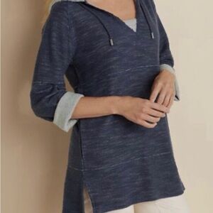 Soft Surroundings My Weekend Cotton Hoodie Tunic